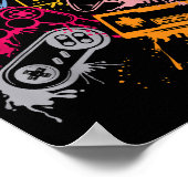 ビデオゲームコンソールコントローラレトロ80の90のアーク ポスター (角)