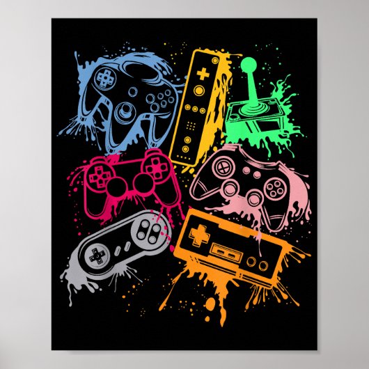 ビデオゲームコンソールコントローラレトロ80の90のアーク ポスター (正面)
