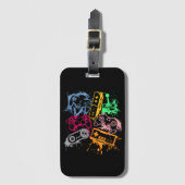 ビデオゲームコンソールコントローラレトロ80の90のアーク ラゲッジタグ (正面縦)