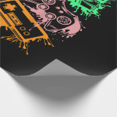 ビデオゲームコンソールコントローラレトロ80の90のアーク ラッピングペーパー (角)