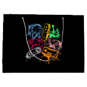 ビデオゲームコンソールコントローラレトロ80の90のアーク ラージペーパーバッグ (裏面)