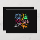 ビデオゲームコンソールコントローラレトロ80の90のアーク 出欠カード (正面/裏面)