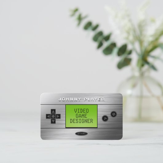 ビデオゲームコンソールフェイクハンドヘルドはビジネスcaを見る 名刺 (スタンド正面)