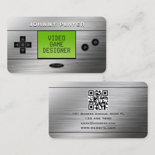 ビデオゲームコンソールフェイクハンドヘルドはビジネスcaを見る 名刺 (正面/裏面)