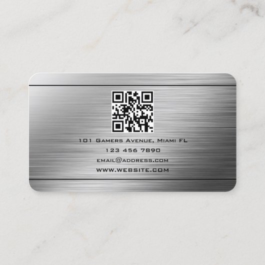 ビデオゲームコンソールフェイクハンドヘルドはビジネスcaを見る 名刺 (裏面)