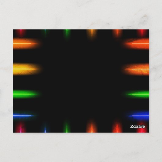 ビデオゲームコントローラのネオンゲーム誕生日カード ポストカード (裏面)