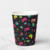 ビデオゲームコントローラのパターン 紙コップ (裏面)