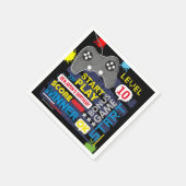 ビデオゲームコントローラのレベルアップゲーマー誕生日 スタンダードカクテルナプキン (角)