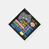 ビデオゲームコントローラのレベルアップゲーマー誕生日 スタンダードカクテルナプキン (角)