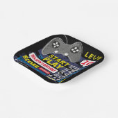 ビデオゲームコントローラのレベルアップゲーマー誕生日 ペーパープレート (傾斜あり)