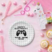 ビデオゲームコントローラカスタムー誕生日パーティープレート ペーパープレート (パーティー)