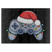 ビデオゲームコントローラクリスマスサンタハットゲーマー カッティングボード (正面)