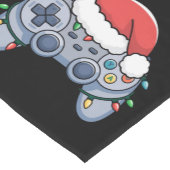 ビデオゲームコントローラクリスマスサンタハットゲーマー ショートテーブルランナー (コーナー)