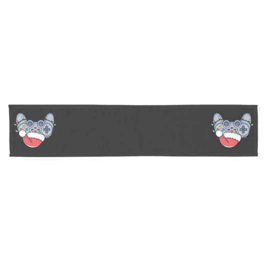 ビデオゲームコントローラクリスマスサンタハットゲーマー ショートテーブルランナー (横)