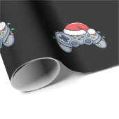 ビデオゲームコントローラクリスマスサンタハットゲーマー ラッピングペーパー (ロールコーナー)