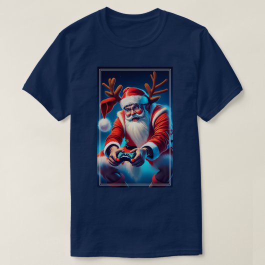 ビデオゲームコントローラクリスマスサンタハットボーイズXma Tシャツ (デザイン正面)