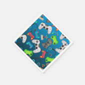 ビデオゲームコントローラゲーマーバースデーパーティー スタンダードカクテルナプキン (角)