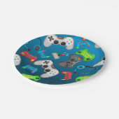 ビデオゲームコントローラゲーマーバースデーパーティー ペーパープレート (アングル)