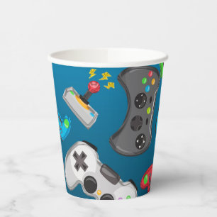 ビデオゲームコントローラゲーマーバースデーパーティー 紙コップ