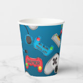 ビデオゲームコントローラゲーマーバースデーパーティー 紙コップ (正面)