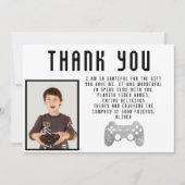 ビデオゲームコントローラゲームフォト誕生日 サンキューカード (正面)