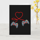 ビデオゲームコントローラハートビデオゲーマー カード (黄色い花)