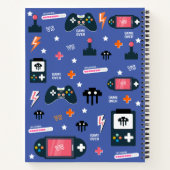 ビデオゲームコントローラパーティーパターンゲーマーカスタム ノートブック (裏面)