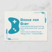 ビデオゲームコントローラベビー用の書籍ベビーシャワー エンクロージャーカード (正面)