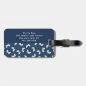 ビデオゲームコントローラモノグラム名ブルー ラゲッジタグ (裏面横)