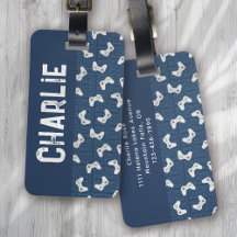 ビデオゲームコントローラモノグラム名ブルー