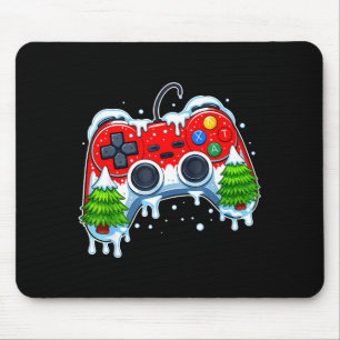 ビデオゲームコントローラークリスマスサンタ帽子ゲーマーボー マウスパッド
