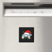 ビデオゲームコントローラークリスマスサンタ帽子ゲーマー坊や マグネット (インサイチュ (食洗機))