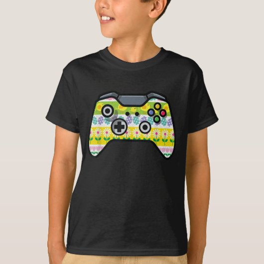 ビデオゲームコントローラー復活祭エッグ Tシャツ (正面)