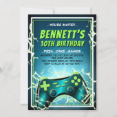 ビデオゲームコントローラー招待状 招待状 (正面)