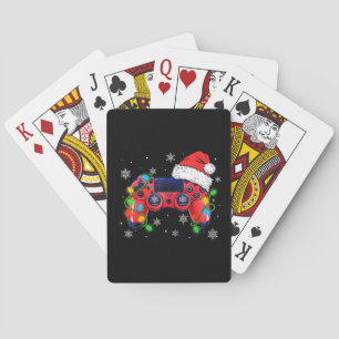 ビデオゲームコントローラー クリスマス サンタの帽子 ゲーマー ボーイ トランプ