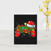 ビデオゲームコントローラー クリスマス サンタ帽子 ゲーマー ボーイ カード (黄色い花)