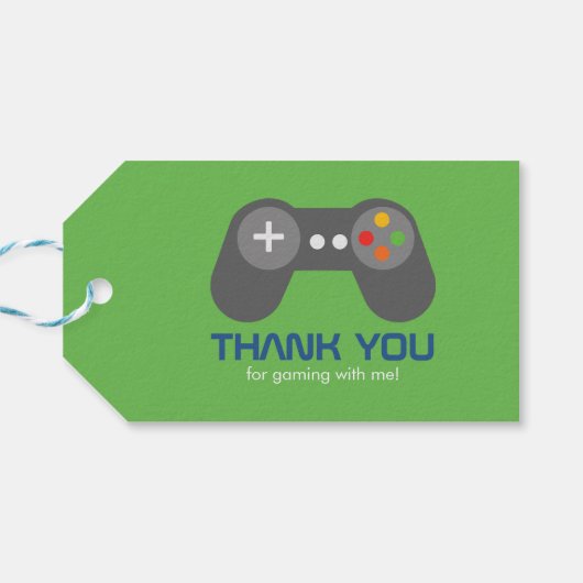 ビデオゲームコントローラ子供の誕生日パーティー ギフトタグ (裏面横)