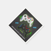 ビデオゲームコントローラ誕生日パーティゲーマー スタンダードカクテルナプキン (角)