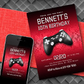 ビデオゲームコントローラ誕生日 招待状