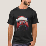 ビデオゲームコントローラChristmas Santa Hat おもしろい Ga Tシャツ<br><div class="desc">ビデオゲームコントローラクリスマスサンタハットゲーマおもしろいー</div>