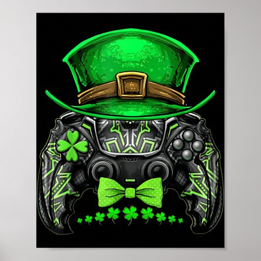 ビデオゲームコントローラIrishゲーマーボーイズSt patricks ポスター (正面)