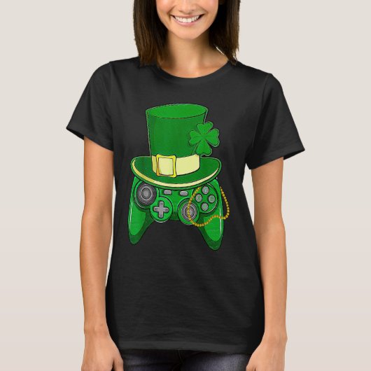 ビデオゲームコントローラIrishゲーマーボーイズSt patricks Tシャツ (正面)