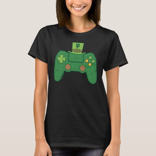 ビデオゲームコントローラIrishゲーマーボーイズSt patricks Tシャツ (正面)