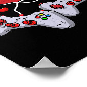 ビデオゲームコントローラValentines Day クール Gaming G ポスター (角)