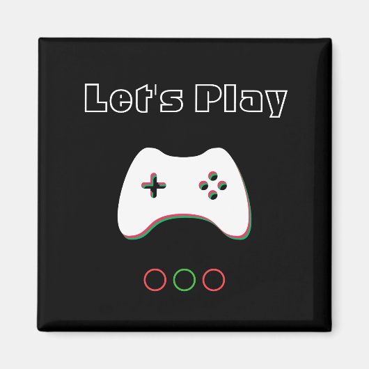 ビデオゲームコントロー遊ラ、レッスト&グリーンアート マグネット (正面)