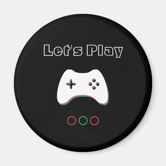 ビデオゲームコントロー遊ラ、レッスト&グリーンアート マグネット (正面)