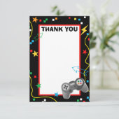 ビデオゲームサンキューカード – 誕生日パーティーのゲーム サンキューカード (スタンド正面)