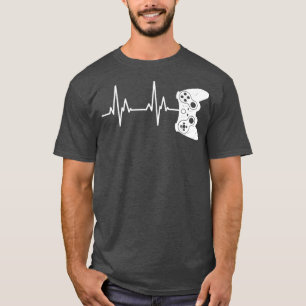 ビデオゲームシャツゲーマーハートビートシャツビデオゲーム Tシャツ