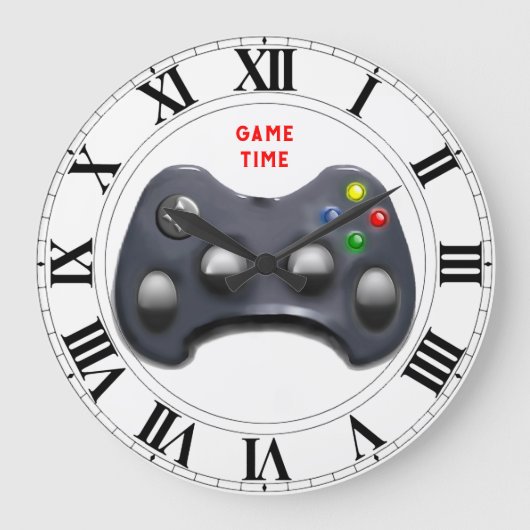 ビデオゲームタイム ラージ壁時計 (正面)