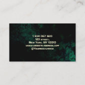 ビデオゲームテスター緑ネオン 名刺 (裏面)